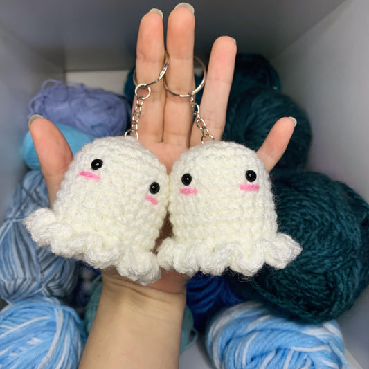 Blushing Ghost Keychain - Free Pattern